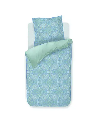 PIP STUDIO | Perkal Bettwäsche MOON FLOWER 70x90cm/140x200cm Light Pink | hellblau